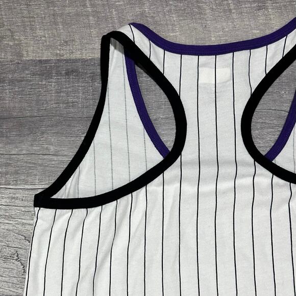 5th & Ocean Colorado Rockies Racerback Tank Top Juniors M White Cotton MLB - Picture 6 of 7